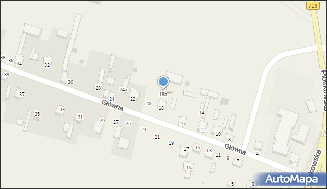 Raków Duży, Główna, 18a, mapa Raków Duży