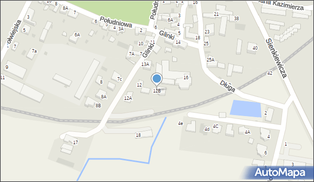 Rawicz, Glinki, 12B, mapa Rawicz