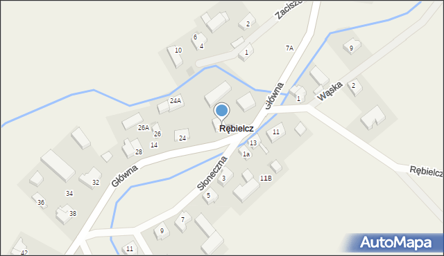 Rębielcz, Główna, 22, mapa Rębielcz