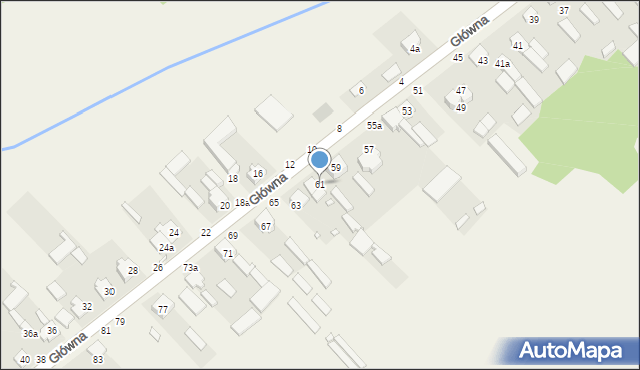 Rębielice Królewskie, Główna, 61, mapa Rębielice Królewskie