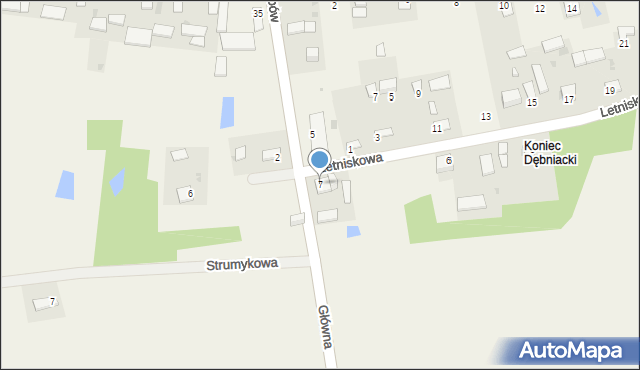 Rębów, Główna, 7, mapa Rębów