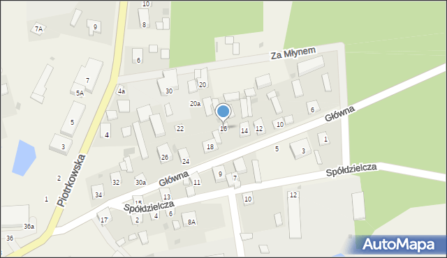 Ręczno, Główna, 16, mapa Ręczno