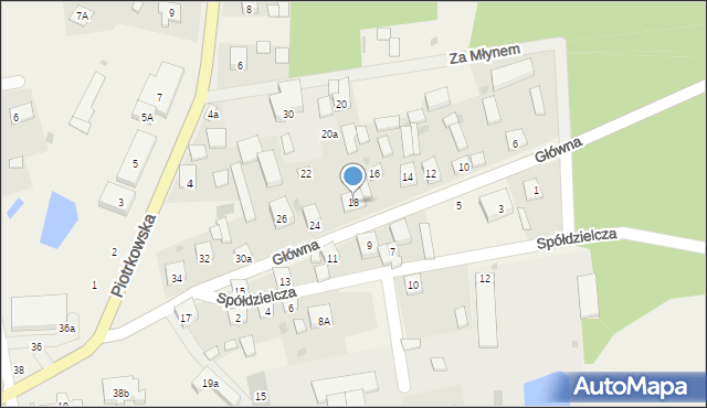 Ręczno, Główna, 18, mapa Ręczno