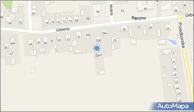 Ręczno, Główna, 31A, mapa Ręczno