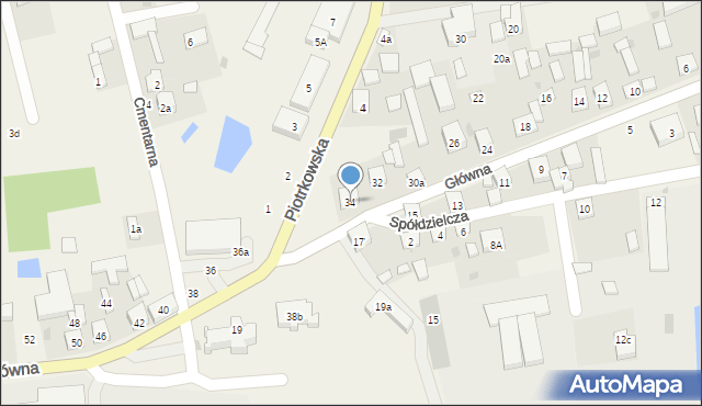 Ręczno, Główna, 34, mapa Ręczno
