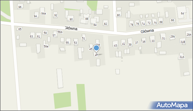 Ręczno, Główna, 47, mapa Ręczno
