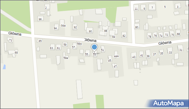 Ręczno, Główna, 53, mapa Ręczno