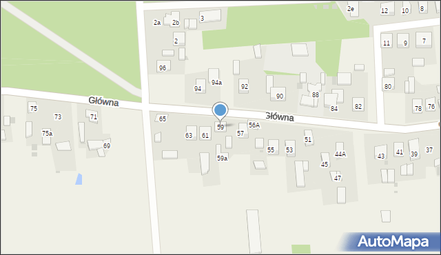 Ręczno, Główna, 59, mapa Ręczno