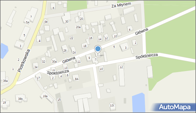 Ręczno, Główna, 7a, mapa Ręczno