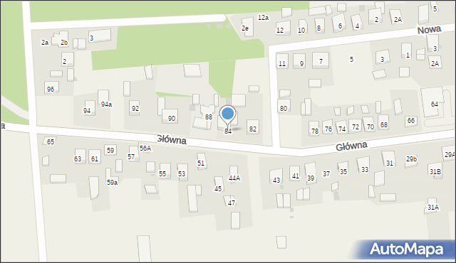 Ręczno, Główna, 84, mapa Ręczno