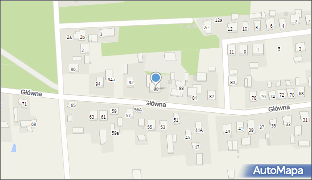 Ręczno, Główna, 90, mapa Ręczno