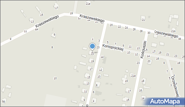 Rejowiec Fabryczny, Głowackiego Bartosza, 21, mapa Rejowiec Fabryczny
