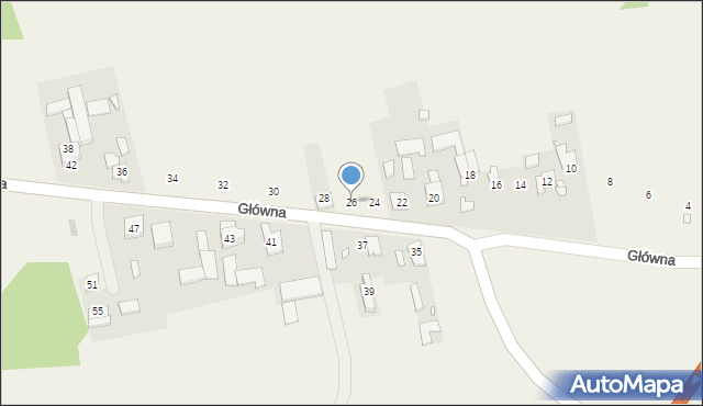 Rembertów, Główna, 26, mapa Rembertów