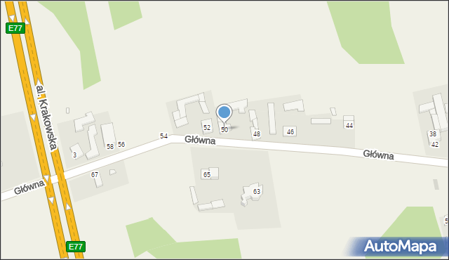 Rembertów, Główna, 50, mapa Rembertów