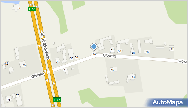 Rembertów, Główna, 54, mapa Rembertów