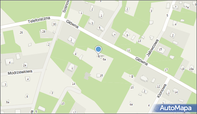 Rosanów, Główna, 6, mapa Rosanów