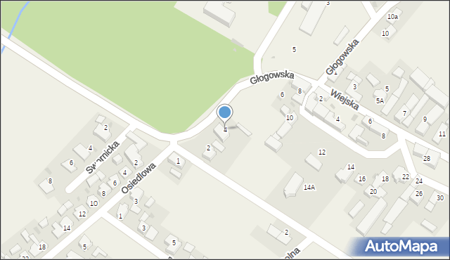Rozkochów, Głogowska, 4, mapa Rozkochów