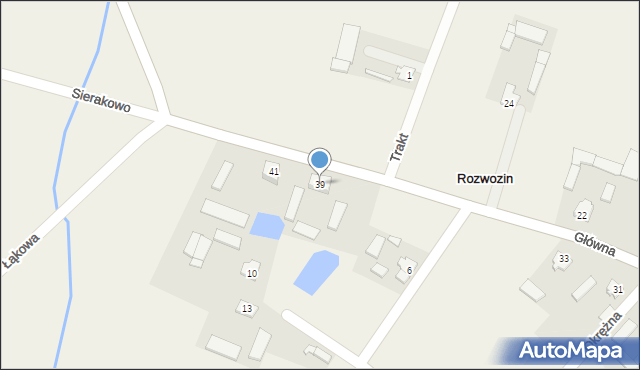 Rozwozin, Główna, 39, mapa Rozwozin