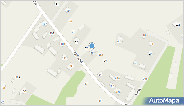 Ruda, Główna, 68, mapa Ruda