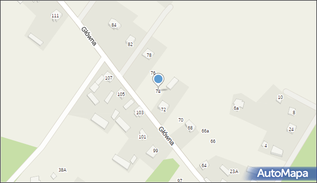 Ruda, Główna, 74, mapa Ruda