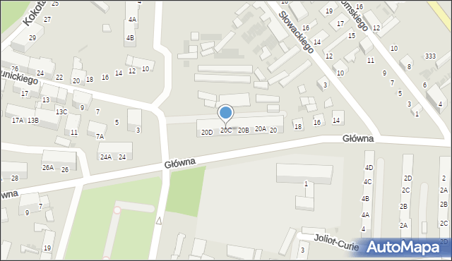 Ruda Śląska, Główna, 20C, mapa Rudy Śląskiej
