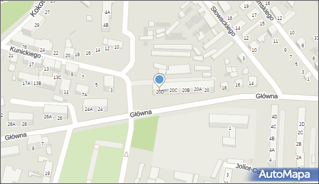 Ruda Śląska, Główna, 20D, mapa Rudy Śląskiej