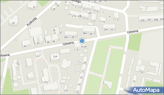 Ruda Śląska, Główna, 7, mapa Rudy Śląskiej