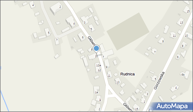 Rudnica, Główna, 10, mapa Rudnica