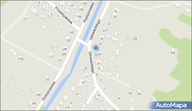 Rudnik nad Sanem, Głowackiego Bartosza, 12, mapa Rudnik nad Sanem