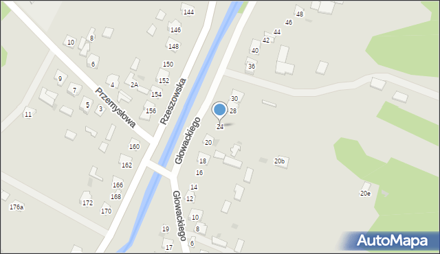 Rudnik nad Sanem, Głowackiego Bartosza, 24, mapa Rudnik nad Sanem