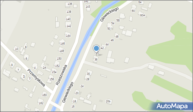 Rudnik nad Sanem, Głowackiego Bartosza, 38, mapa Rudnik nad Sanem