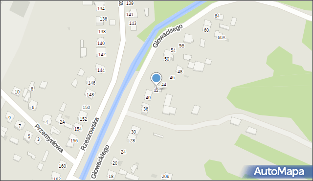 Rudnik nad Sanem, Głowackiego Bartosza, 42, mapa Rudnik nad Sanem