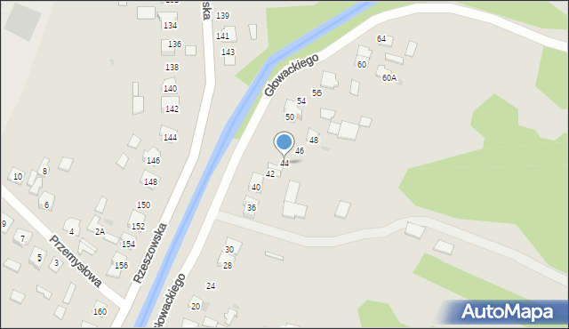 Rudnik nad Sanem, Głowackiego Bartosza, 44, mapa Rudnik nad Sanem