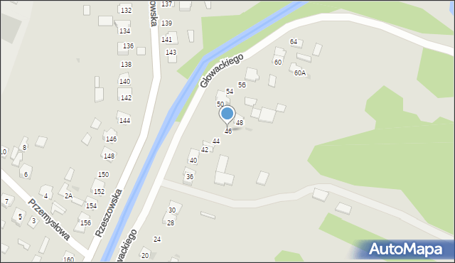 Rudnik nad Sanem, Głowackiego Bartosza, 46, mapa Rudnik nad Sanem