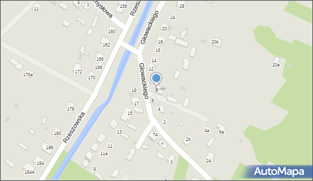 Rudnik nad Sanem, Głowackiego Bartosza, 8, mapa Rudnik nad Sanem