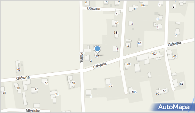 Rudyszwałd, Główna, 65, mapa Rudyszwałd