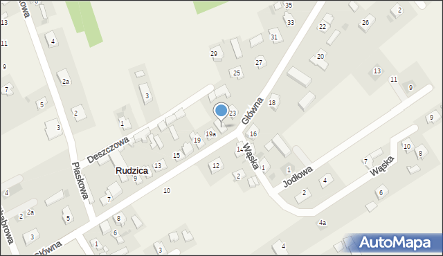 Rudzica, Główna, 21, mapa Rudzica