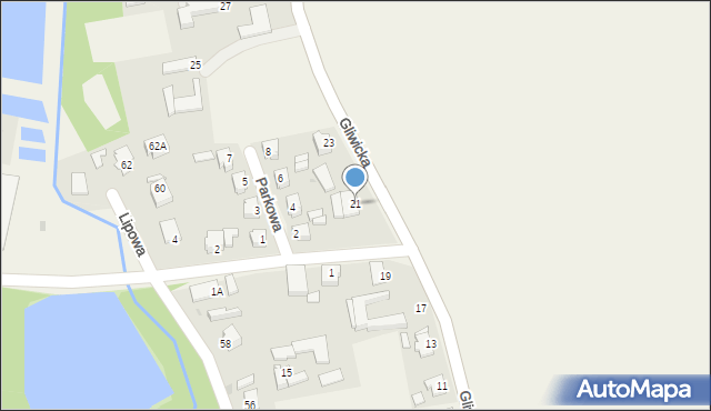 Rudziniec, Gliwicka, 21, mapa Rudziniec