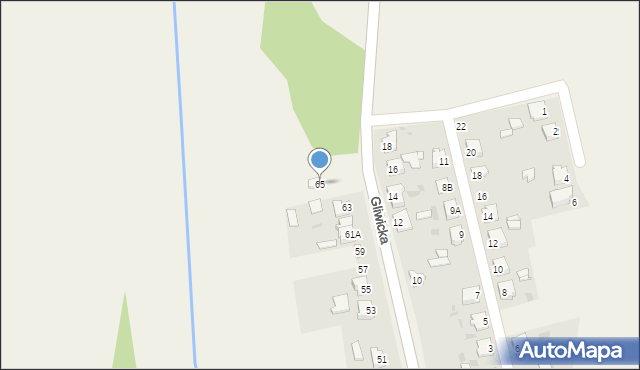 Rudziniec, Gliwicka, 65, mapa Rudziniec
