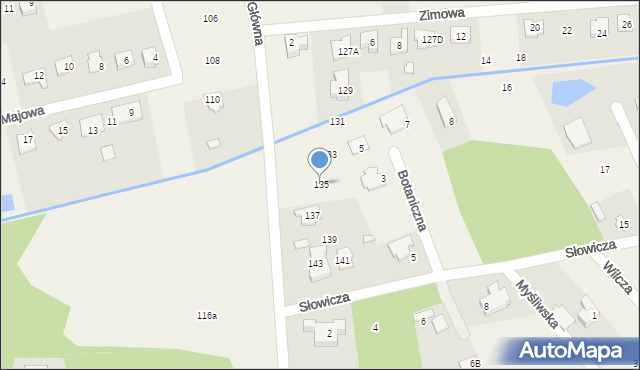 Rusiec, Główna, 135, mapa Rusiec