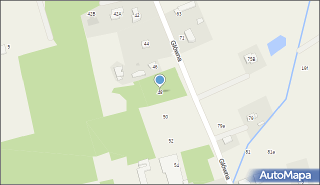 Rusiec, Główna, 48, mapa Rusiec
