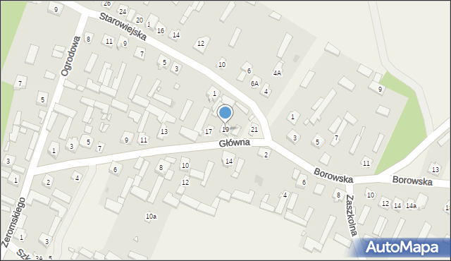 Rusinów, Główna, 19, mapa Rusinów