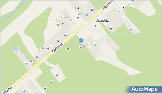 Ruski Bród, Główna, 27, mapa Ruski Bród