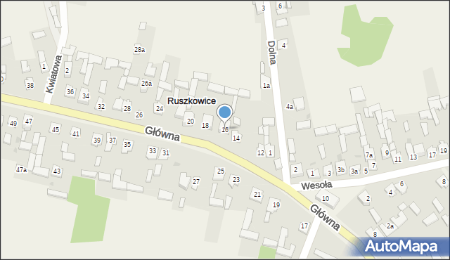Ruszkowice, Główna, 16, mapa Ruszkowice