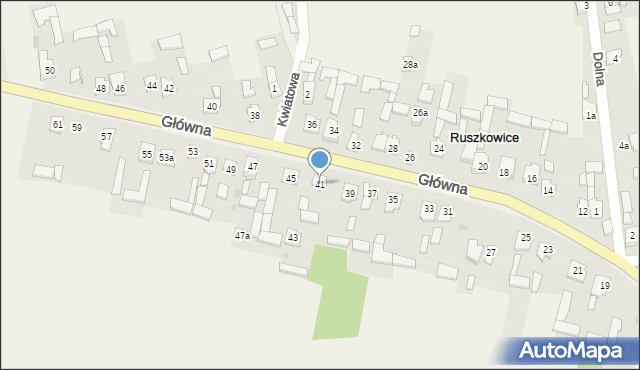 Ruszkowice, Główna, 41, mapa Ruszkowice