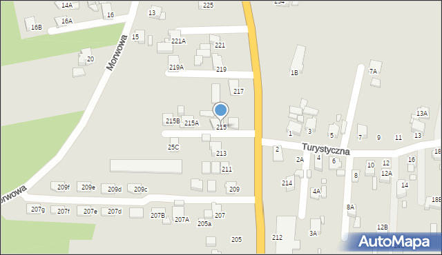 Rybnik, Gliwicka, 215, mapa Rybnika