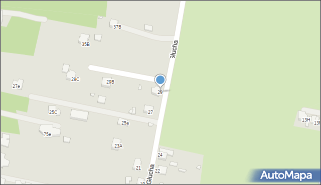 Rybnik, Głucha, 29, mapa Rybnika