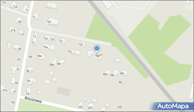 Rybnik, Głucha, 70e, mapa Rybnika