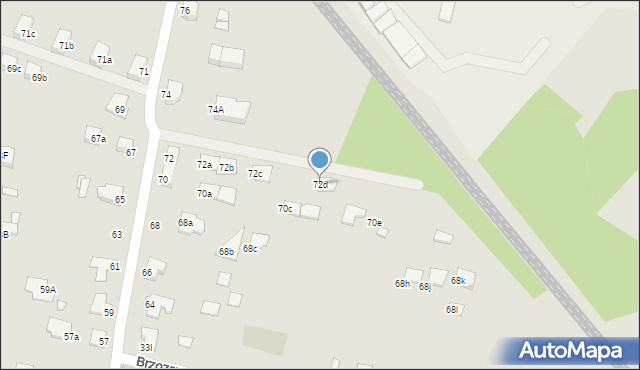 Rybnik, Głucha, 72d, mapa Rybnika