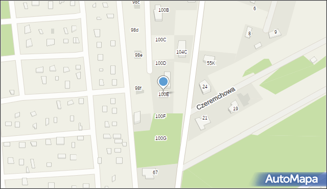 Rynia, Główna, 100E, mapa Rynia